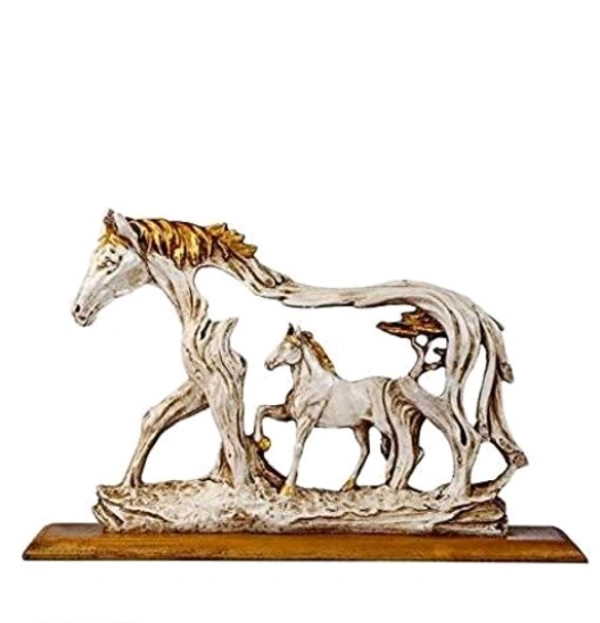 Pakhi Creations Modern Abstract Golden Horse Sculpture Geometric Resin Wildlife Decor Gift Craft Ornament Accessories Furnishing. -  Free Size,  Resin,  Figurines,  Pack of1